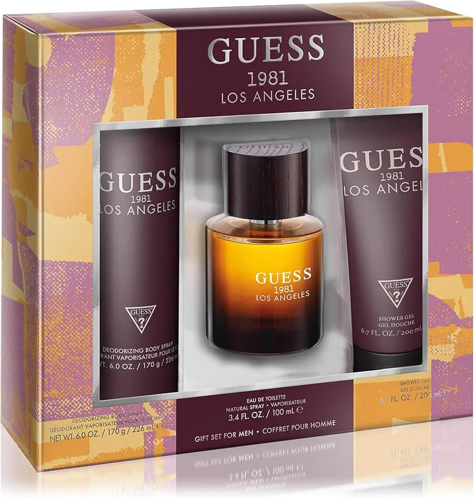 Guess 1981 Los Angeles 3pc set for men 3.4oz EDT