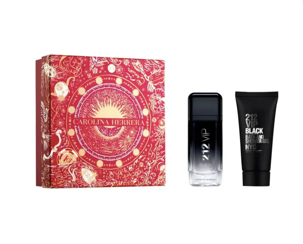 212 VIP Black By Carolina Herrera 2 Piece Gift Set For Men's - perfumesandrea