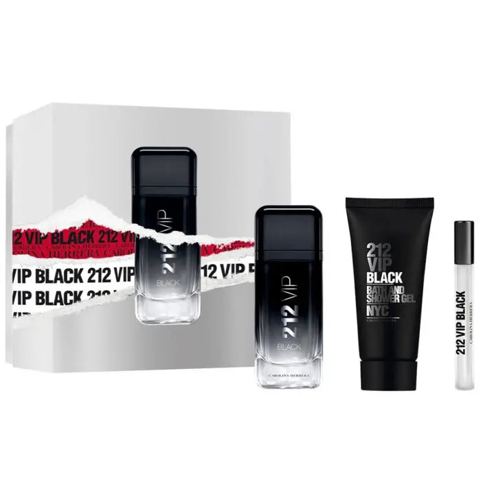 212 Vip Black By Carolina Herrera For Men 3Pcs Set EDP Spray Carolina Herrera