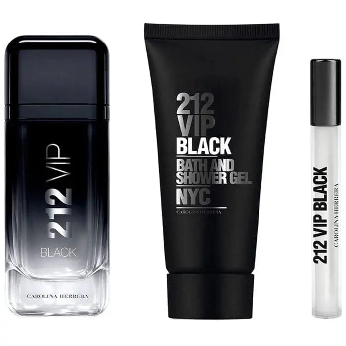 212 VIP Black By Carolina Herrera - For Men 3Pcs Gift Set EDP.