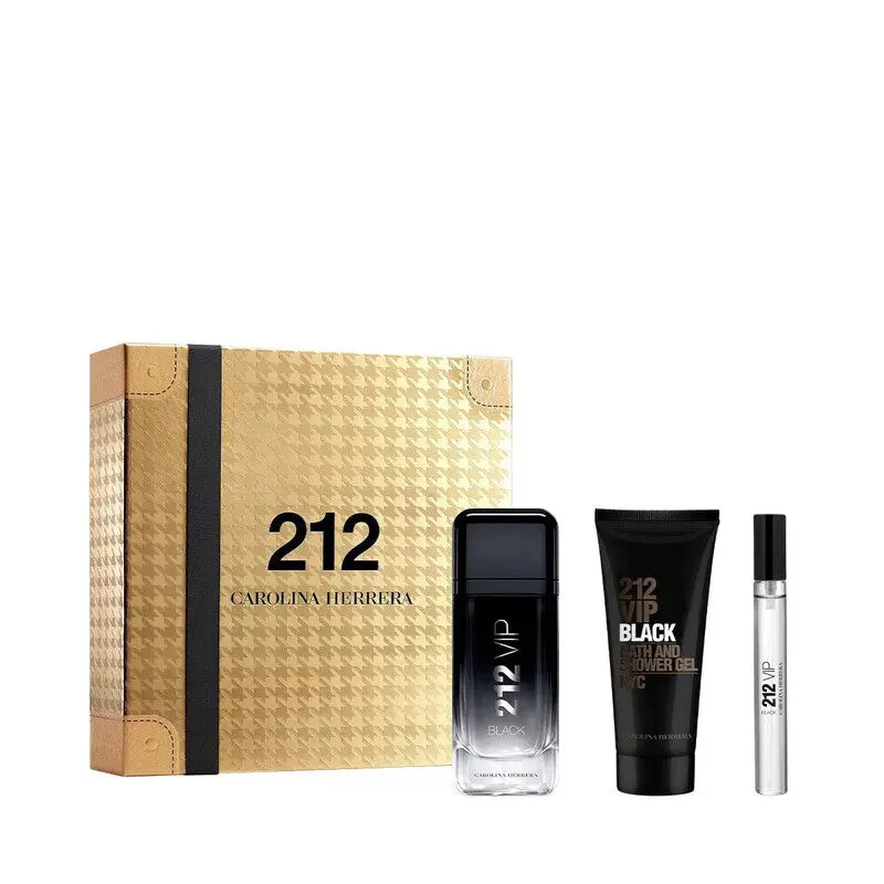 212 VIP Black By Carolina Herrera - For Men 3Pcs Gift Set EDP.