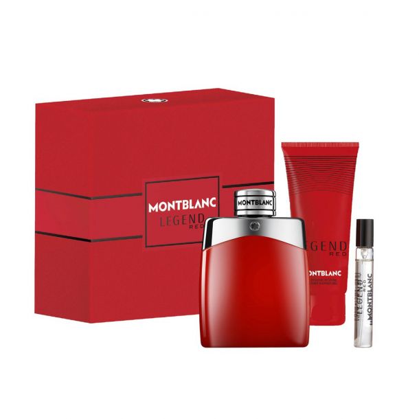 MontBlanc Legend Red 3 pc Gift Set For Men's EDP