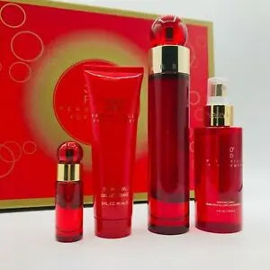 360 Red 4-Piece Set By Perry Ellis For Women 3.4oz EDP Spray