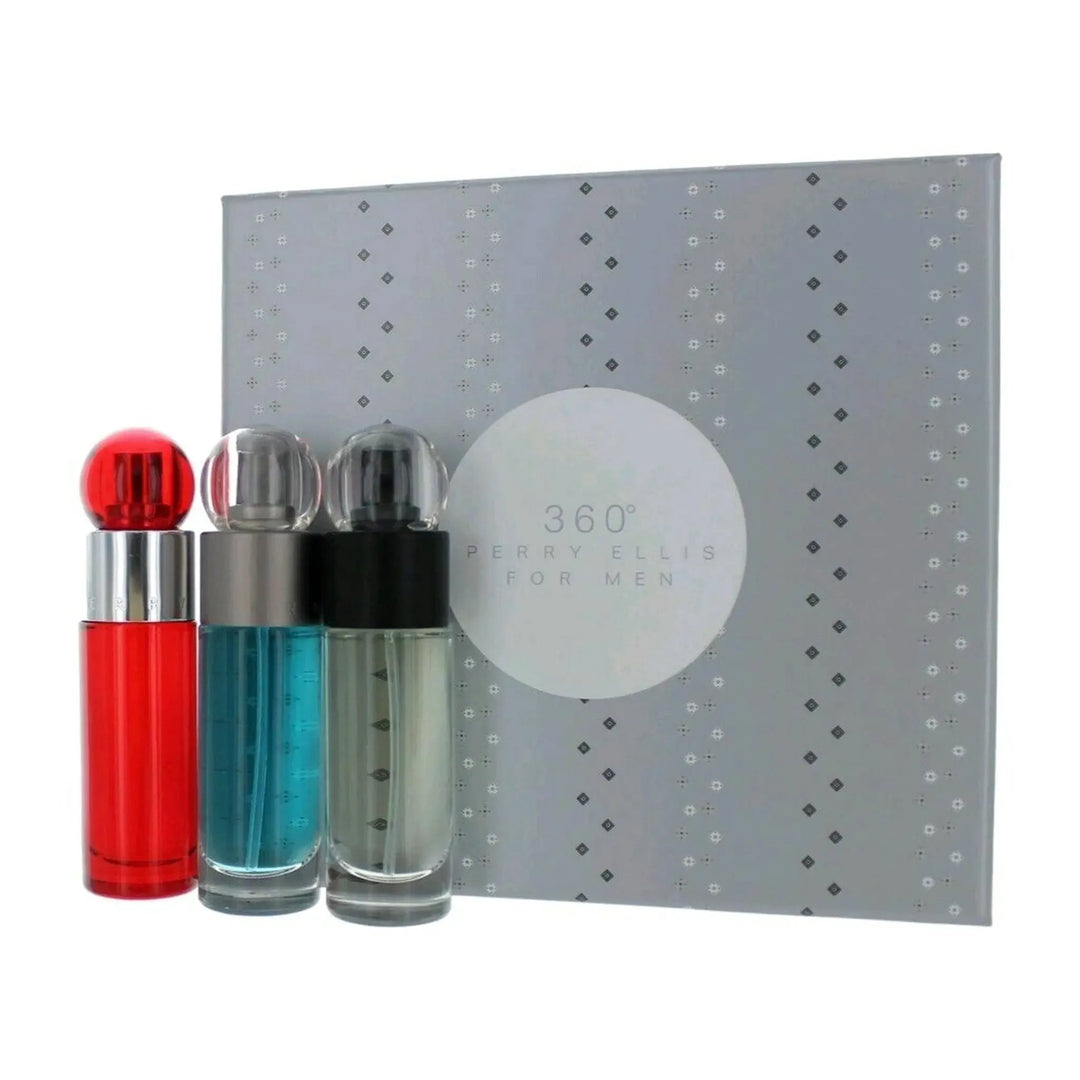 360 Trio 3-Piece Set By Perry Ellis For Men 1.0oz EDT Spray