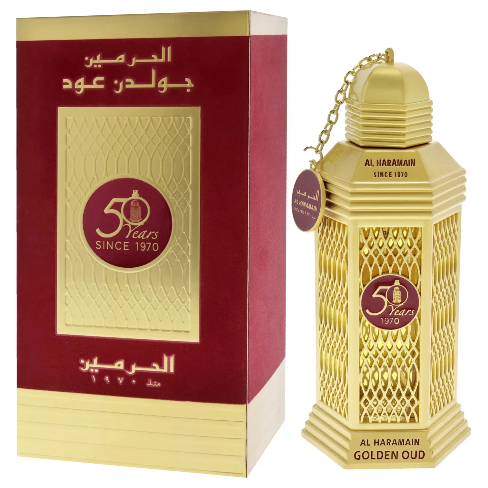 50 Years Golden Oudh By Al Haramain Unisex 3.4oz EDP Spray - perfumesandrea