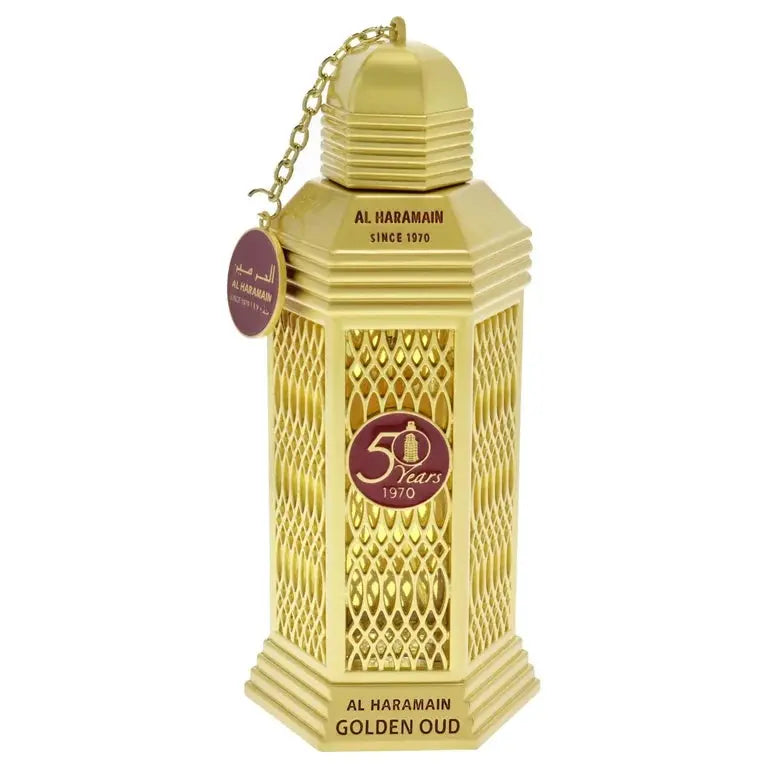 50 Years Golden Oudh By Al Haramain Unisex 3.4oz EDP Spray - perfumesandrea