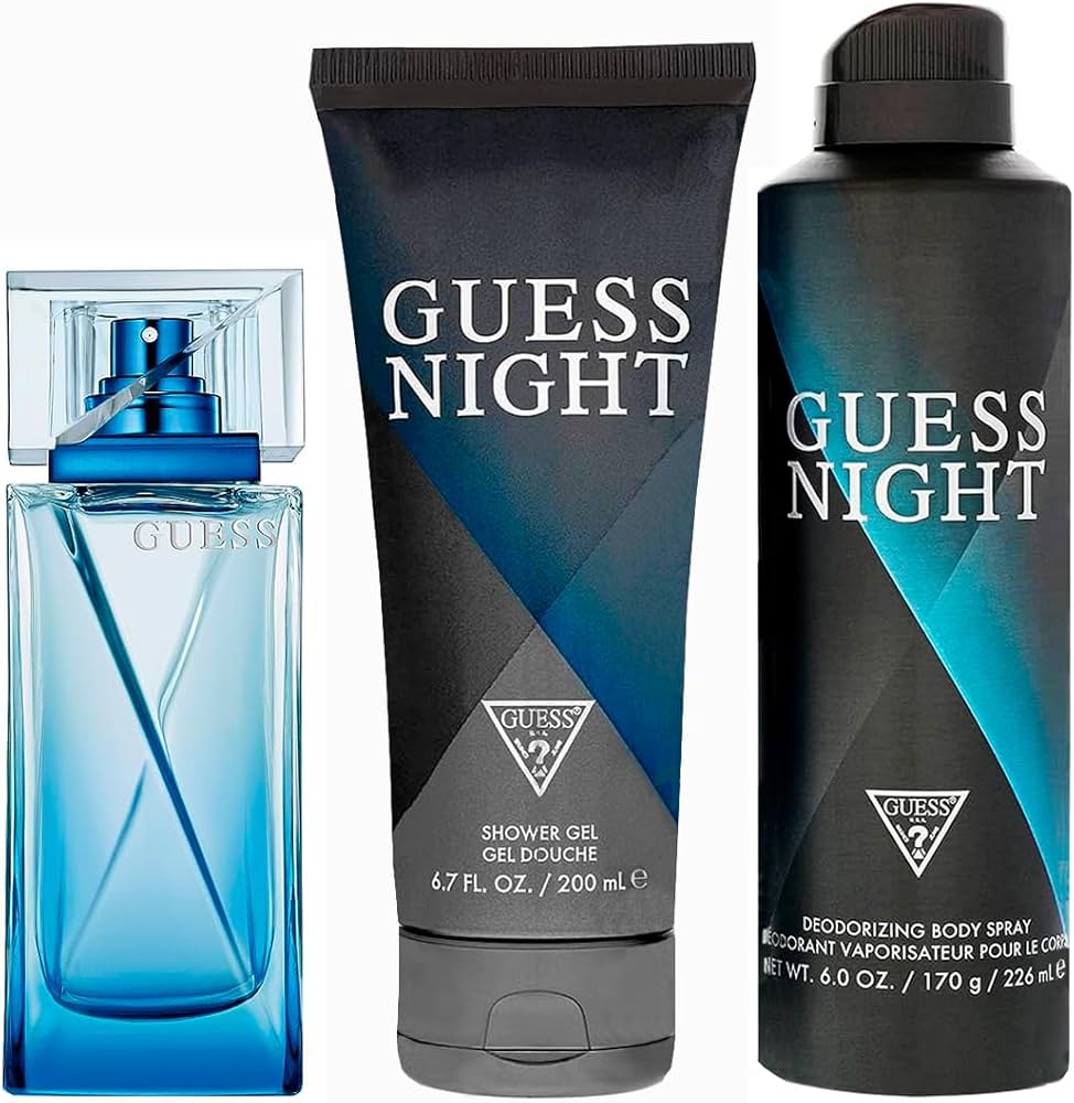 Guess Night By Guess - For Men 3Pcs Gift Set EDT Spray