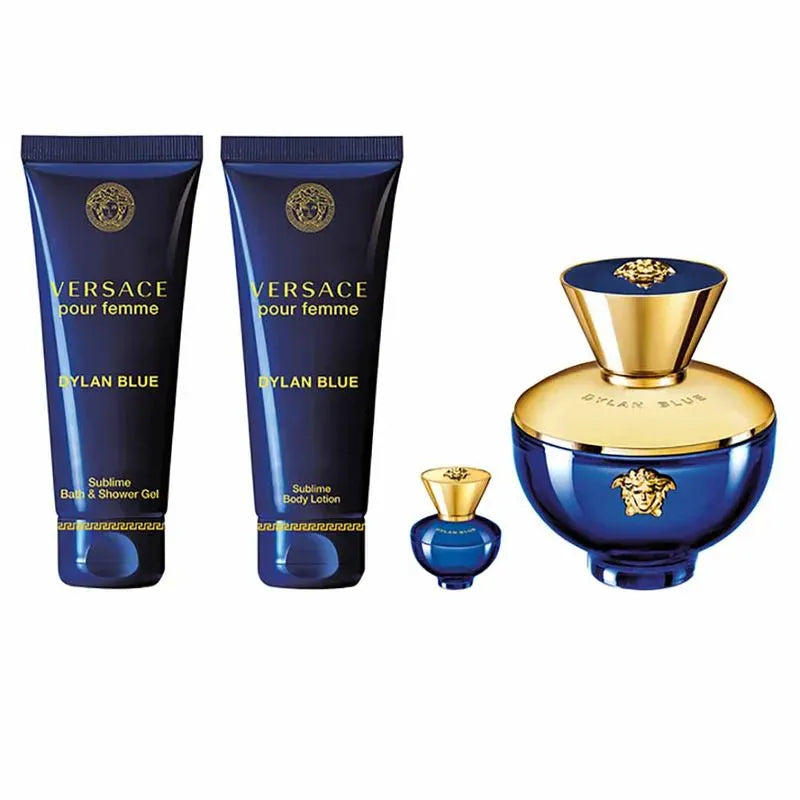 Dylan Blue by Versace - For Women 4Pcs Gift Set EDP