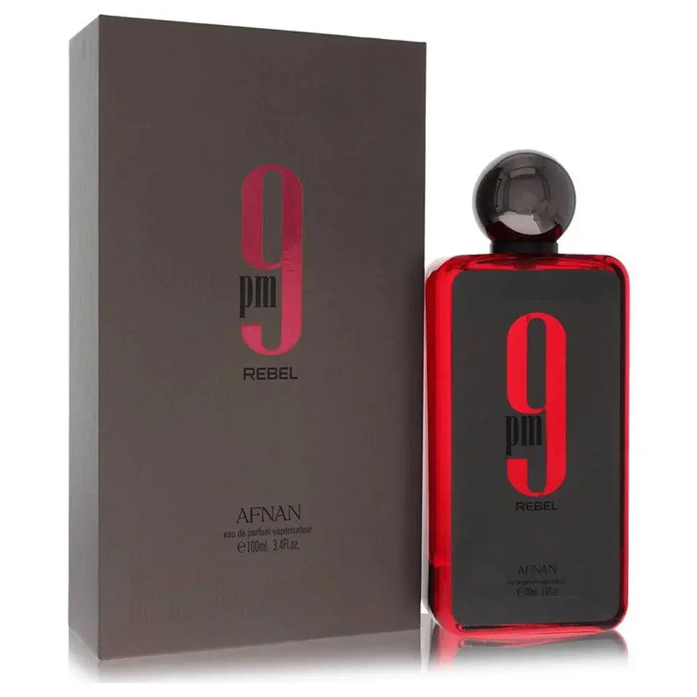 9pm Rebel (RED) By Afnan Unisex 3.4 oz EDP Spray - perfumesandrea