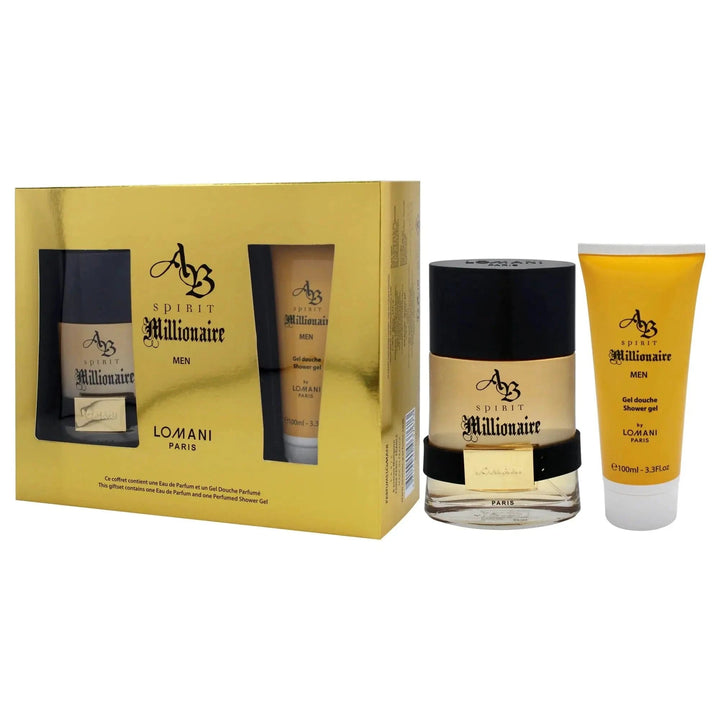 AB Spirit Millionaire Oud By Lomani For Men (2pc Gift Set) - perfumesandrea