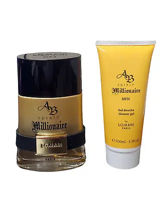 AB Spirit Millionaire Oud By Lomani For Men (2pc Gift Set) - perfumesandrea