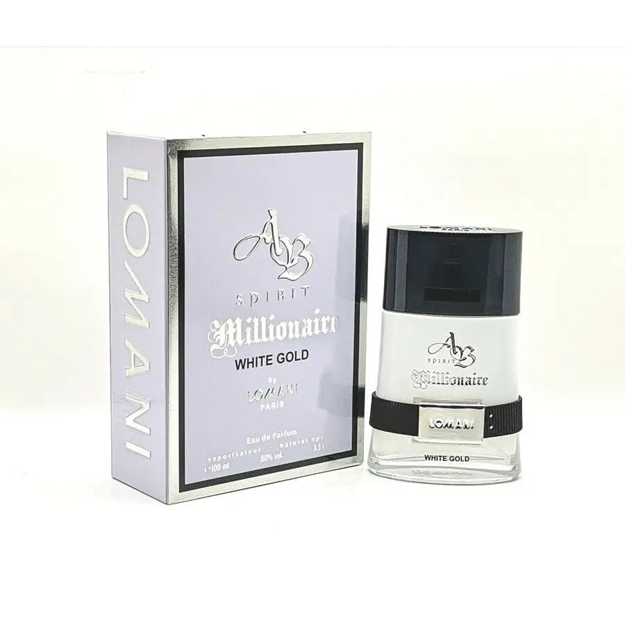 AB Spirit Millionaire White Gold By Lomani For Men 3.3oz EDP Spray - perfumesandrea