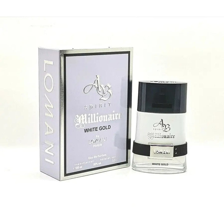 AB Spirit Millionaire White Gold By Lomani For Men 3.3oz EDP Spray - perfumesandrea