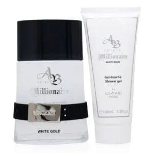 AB Spirit Millionaire White Gold By Lomani For Men (2pc Gift Set) - perfumesandrea