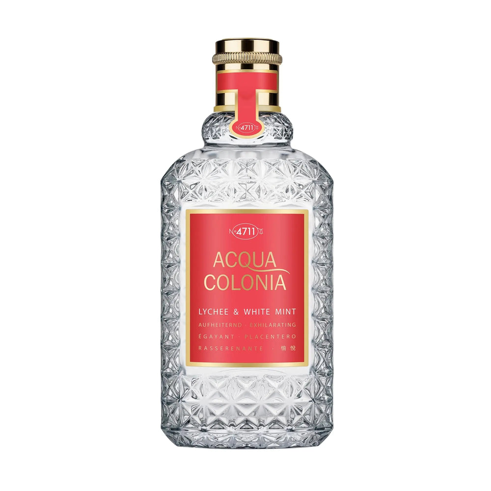 4711 Acqua Colonia Lychee & White Mint 5.7oz EDC bottle detail