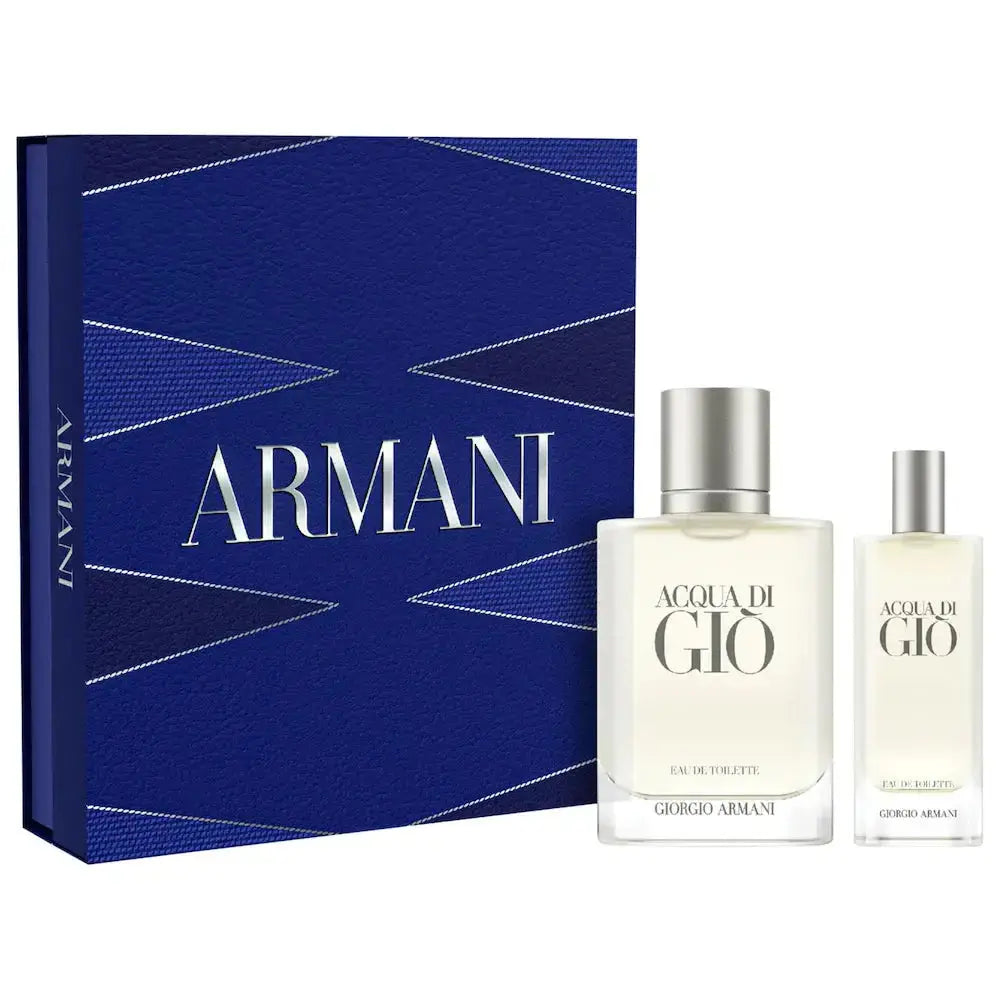 Acqua Di Gio By Giorgio Armani 2Pcs Set 3.4oz Men EDT Spray Giorgio Armani