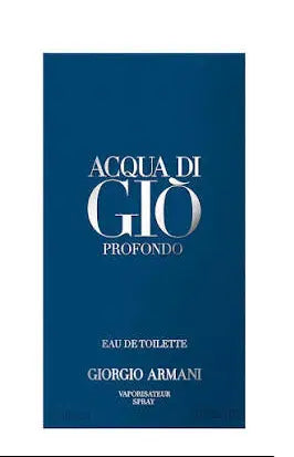 Acqua Di Gio Profondo by Giorgio Armani original box 3.3oz Eau de Toilette