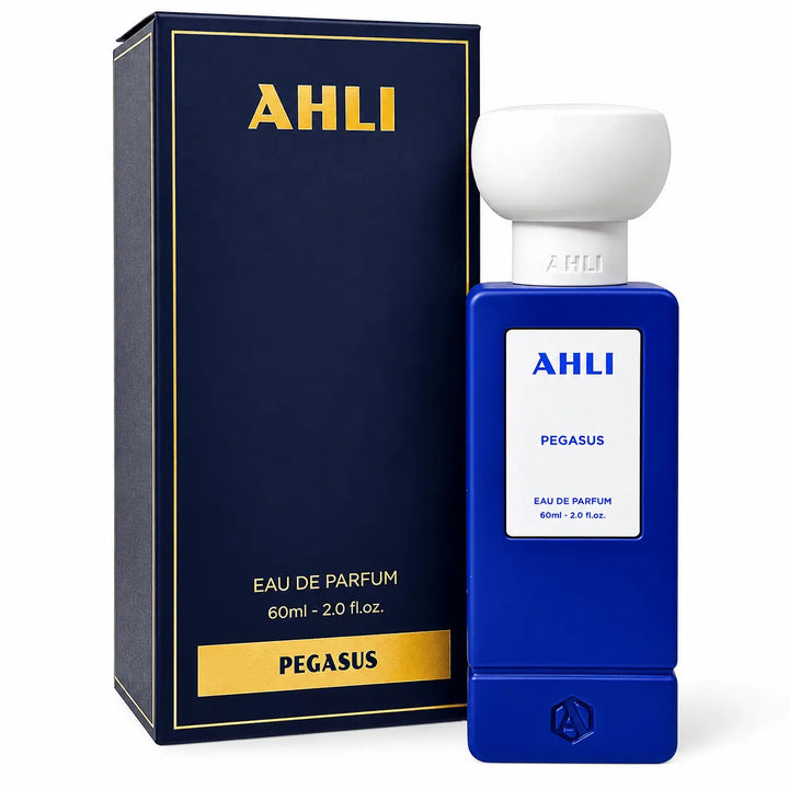 Ahli Pegasus Unisex 2.0oz EDP perfume bottle and box