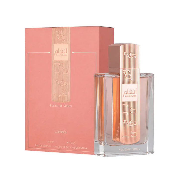 Angham Second Song by Lattafa for Women 3.4oz EDP perfume bottle