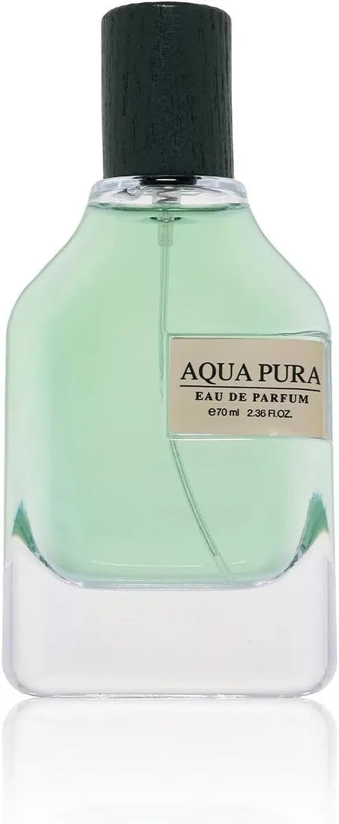 Aqua Pura by Fragrance World EDP bottle close-up