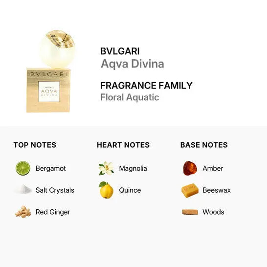 Aqva Divina by Bvlgari fresh marine floral fragrance