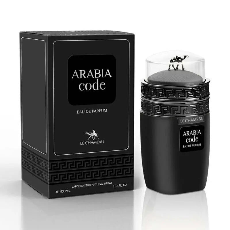 Arabia Code by Le Chemau for Men 3.4oz EDP Spray perfume bottle