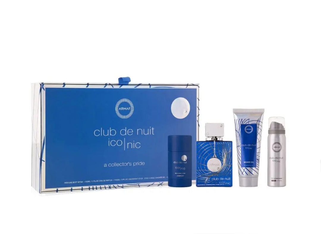 Armaf Club De Nuit Blue Iconic 4pc Gift Set For Men Armaf
