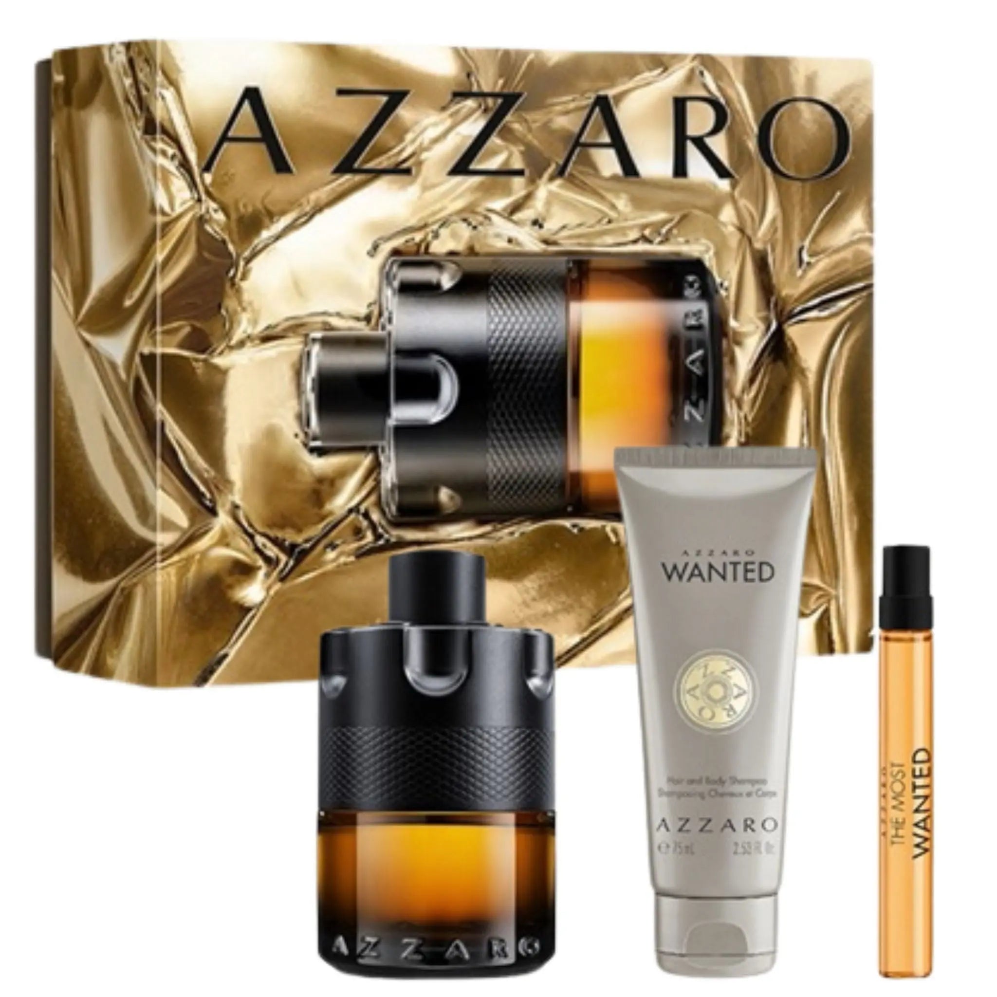 The Most Wanted Parfum by Azzaro original gift set box
