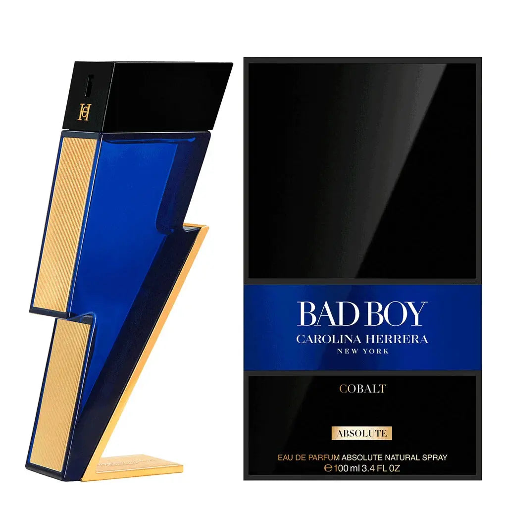 Bad Boy Cobalt Absolute by Carolina Herrera Men 3.4oz EDP perfume bottle
