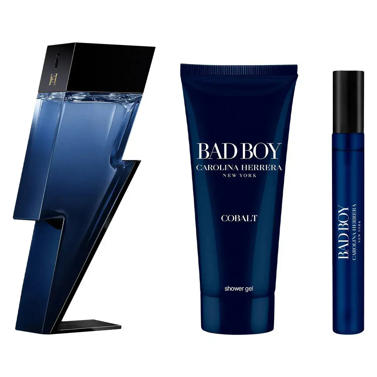 Bad Boy Cobalt by Carolina Herrera - For Men 3Pcs Gift Set EDP