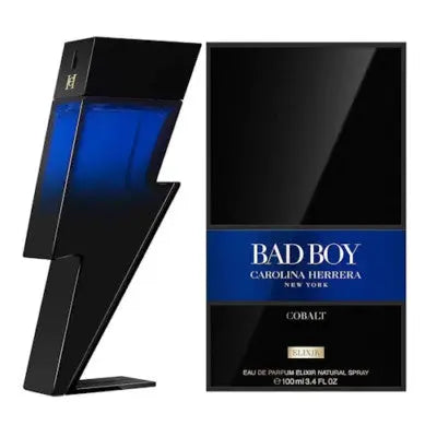 Bad Boy Cobalt Elixir by Carolina Herrera for Men 3.4oz EDP perfume bottle
