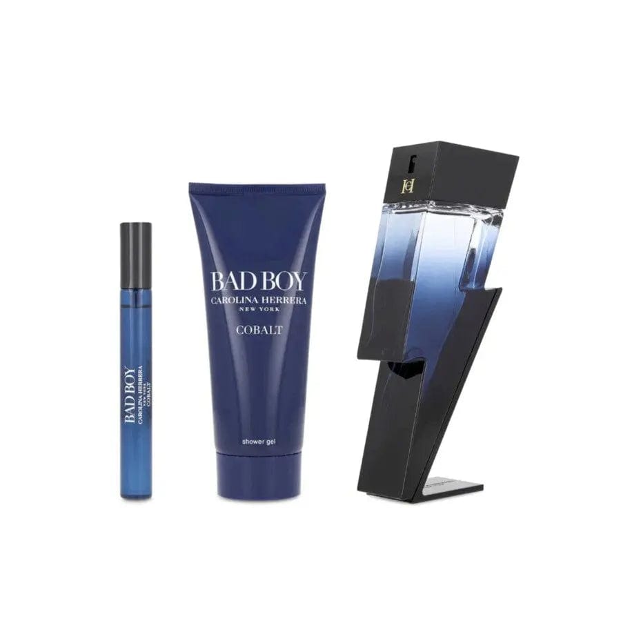 Carolina Herrera Bad Boy Cobalt Men’s 3pc Gift Set Eau de Parfum.
