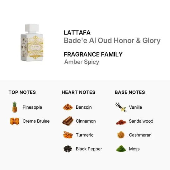 Bade'e Al Oud Honor & Glory by Lattafa 3.4oz EDP Unisex