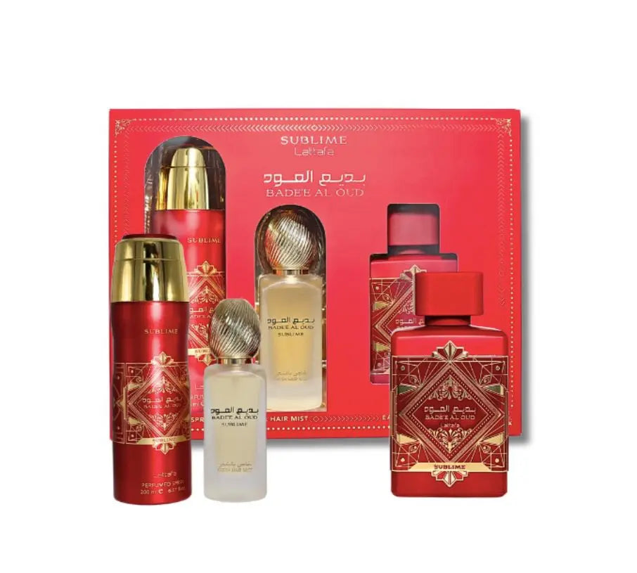 Bade'e Al Oud Sublime By Lattafa Unisex (3pc Gift Set) - perfumesandrea