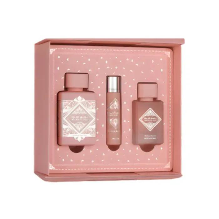 Badee Noble Blush 3-Piece Set By Lattafa For Women 3.4oz EDP Spray