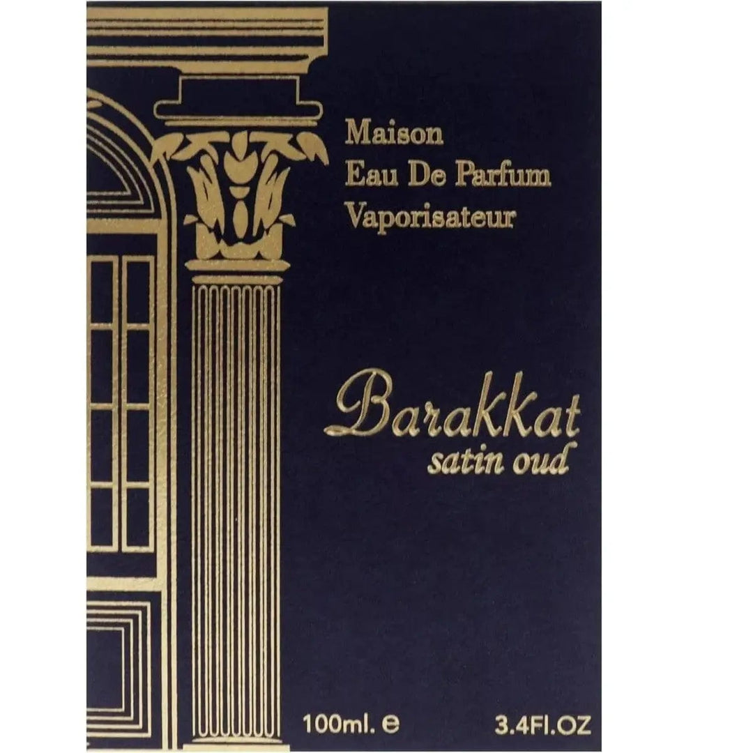 Barakkat Satin Oud By Fragrance World For Unisex 3.4oz EDP Spray Fragrance World