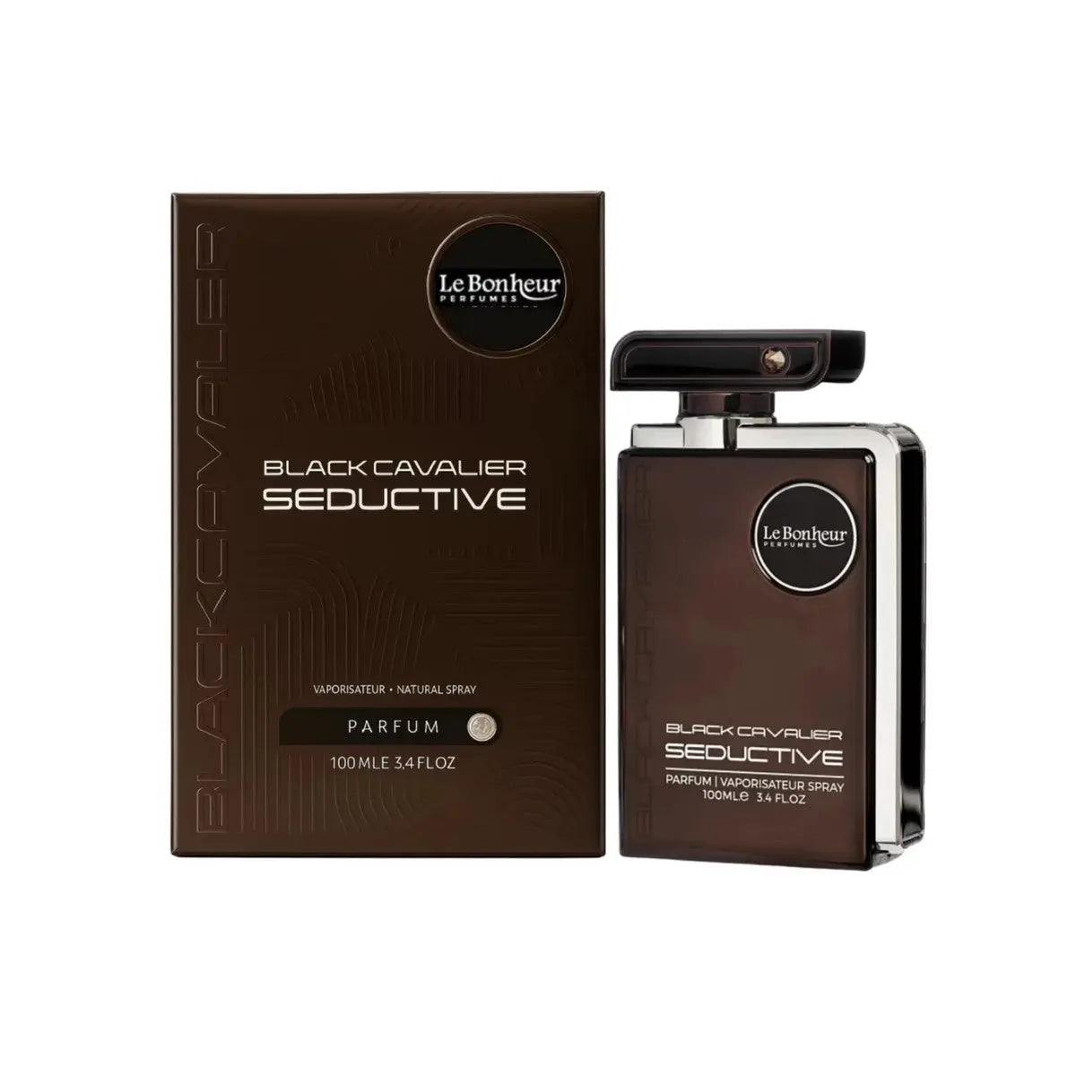 Black Cavalier Seductive By Le Bonheur For Men 3.4oz Parfum Spray Le Bonheur
