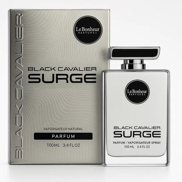 Black Cavalier Surge By Le Bonheur FOr Men 3.4oz Parfum Spray Le Bonheur