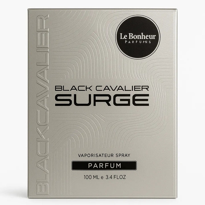 Black Cavalier Surge By Le Bonheur FOr Men 3.4oz Parfum Spray Le Bonheur