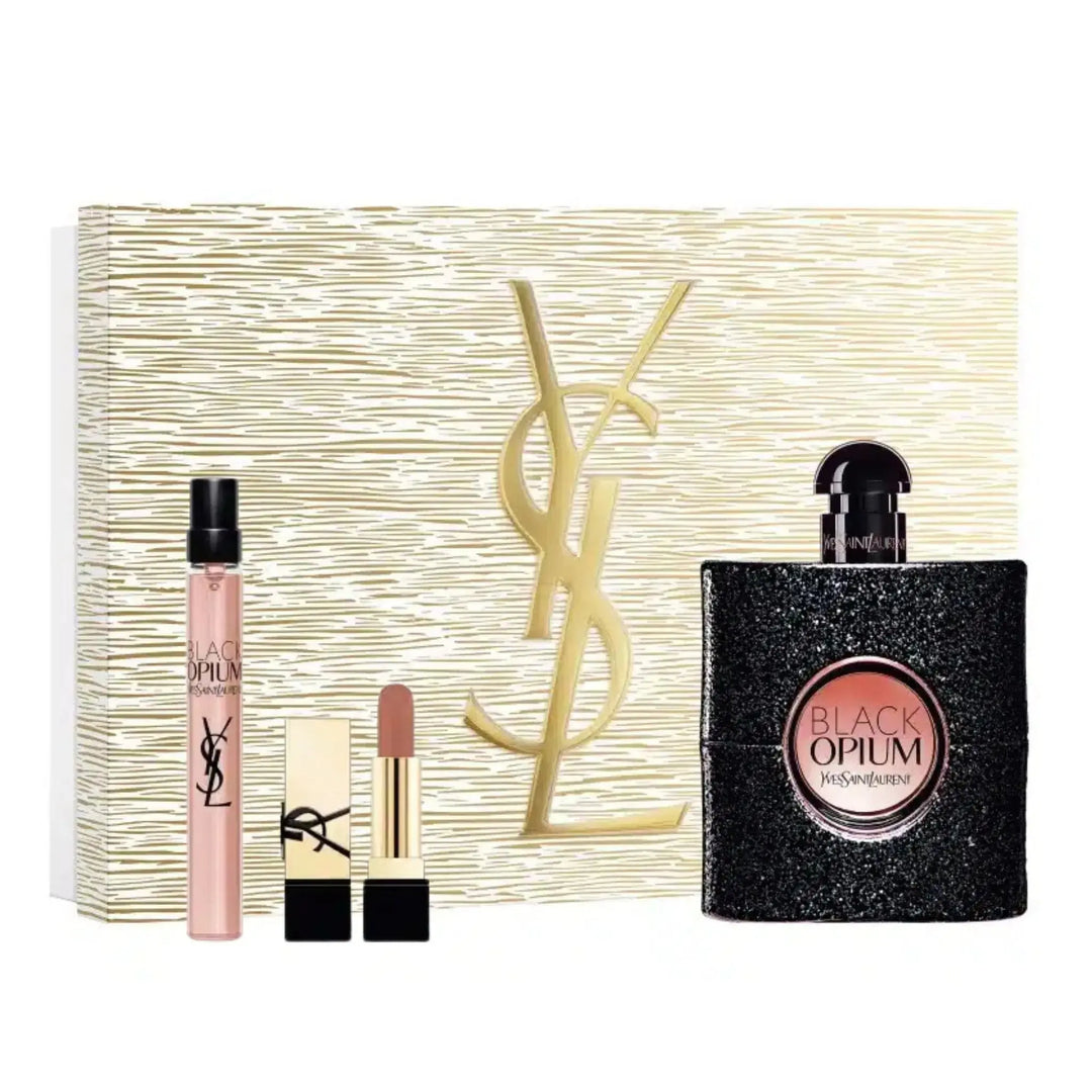  Black Opium By Yves Saint Laurent 3-Piece Set 3.0oz Women EDP Spray