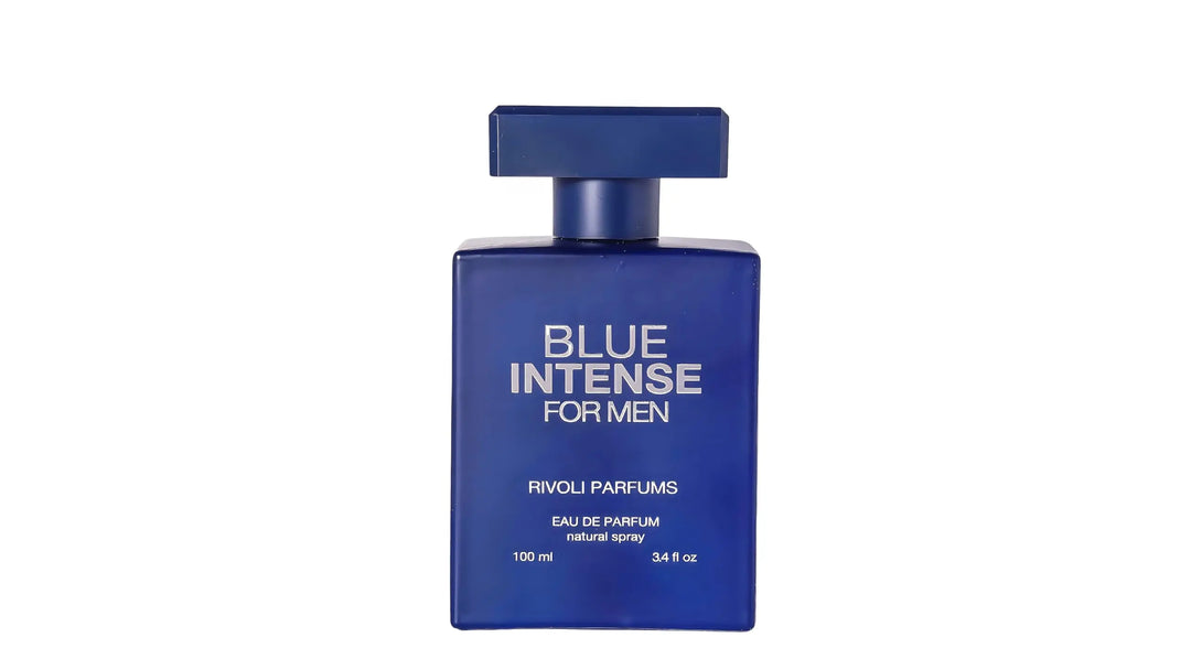 Blue Intense by Rivoli Parfums Men 3.4oz EDP perfume bottle detail