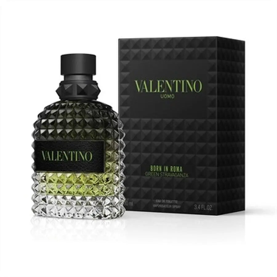 Born in Roma Green Stravaganza By Valentino For Men 3.4oz EDT Spray Valentino