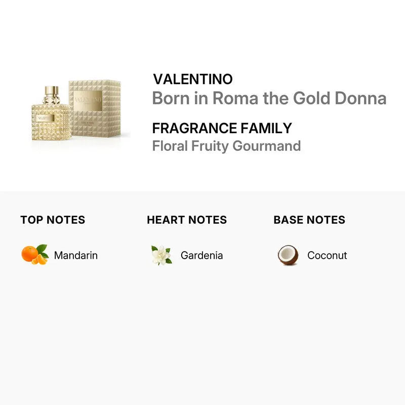 Valentino Born In Roma The Gold Donna perfume bottle close-up