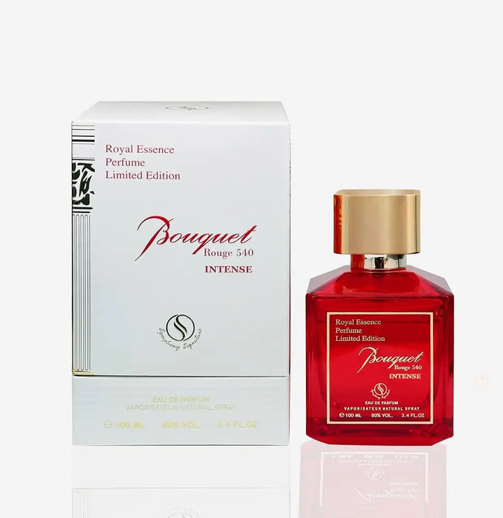 Bouquet Rouge Intense by Symphony Perfumes for Women 3.4oz EDP perfume bottle