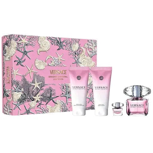 Bright Crystal by Versace Women's 4Pcs Set Eau De Toilette.