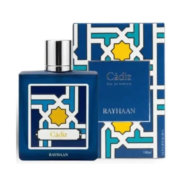 Rayhaan Cadiz Unisex 3.4oz EDP Spray perfume bottle