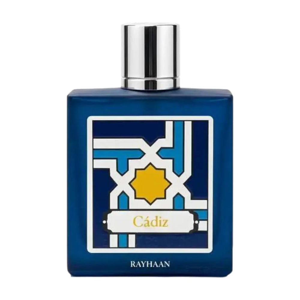 Rayhaan Cadiz EDP bottle close-up detail