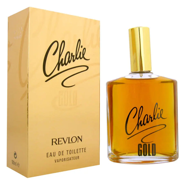 Charlie Gold by Revlon for Women 3.4oz EDT perfume bottle