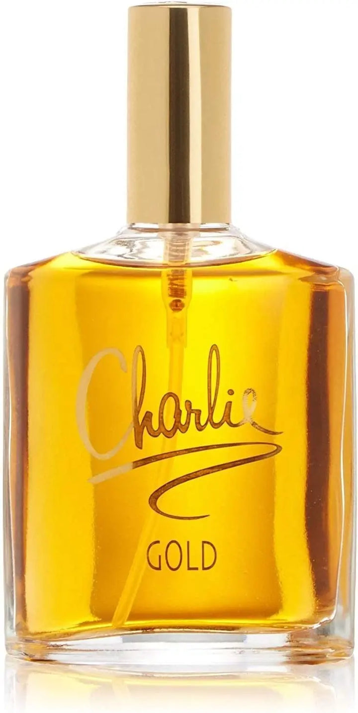 Charlie Gold by Revlon women EDT perfume bottle detail