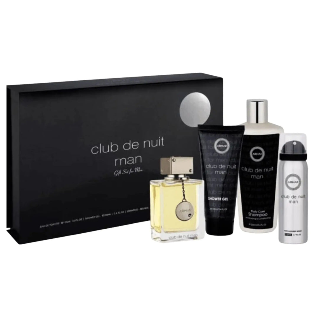 Club De Nuit 4-Piece Set By Armaf For Men 3.6oz EDT Spray